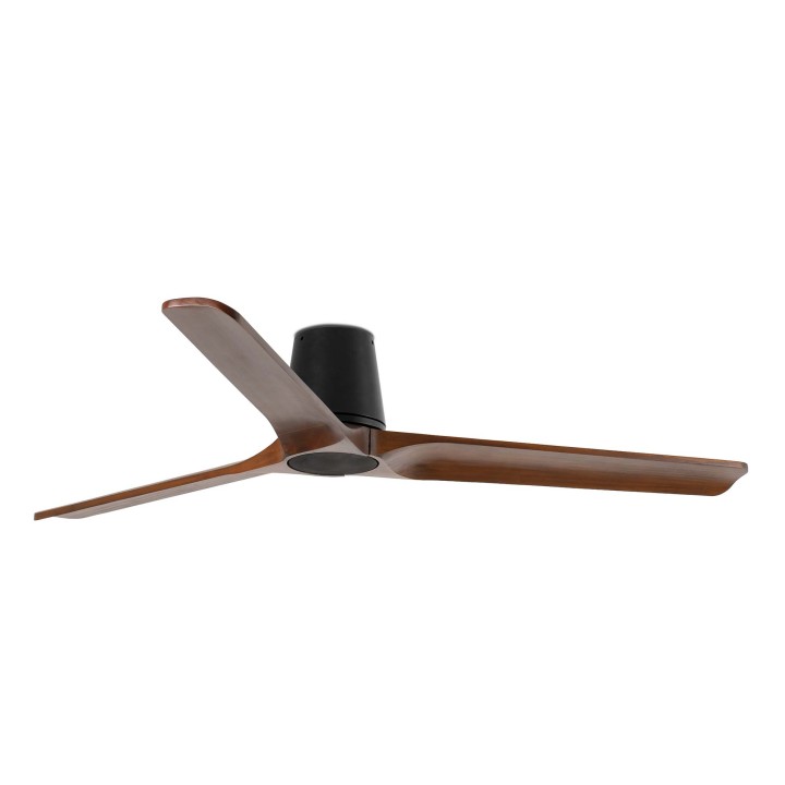 Faro HEYWOOD TUB L Ventilador negro/nogal