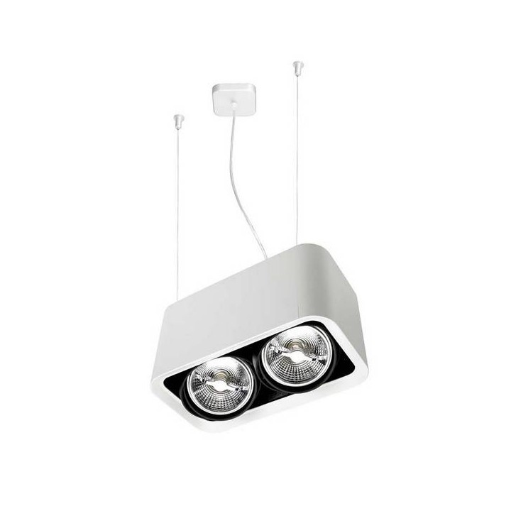 Lampara PLAFON BACO 2 x G53 MAX. 75W  BLANCO NEGRO Leds C4
