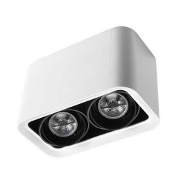 Lampara PLAFON BACO 2 x GU5.3 MAX. 50W  BLANCO NEGRO Leds C4