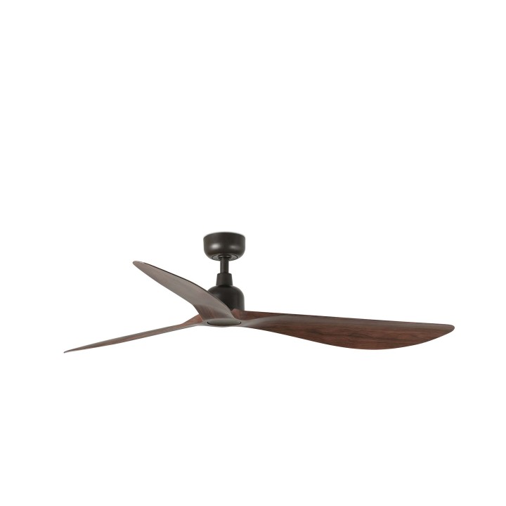 Faro OUTWOOD L Ventilador marrón/nogal IP44