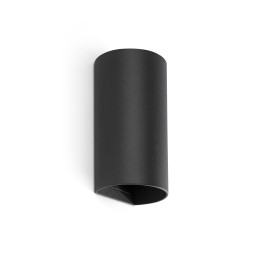 Faro SOLE 2L Aplique redondo negro