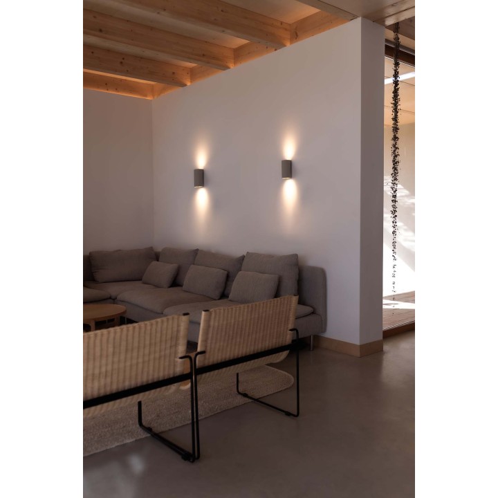 Faro SOLE 2L Aplique redondo gris