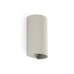 Faro SOLE 2L Aplique redondo gris estriado