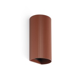 Faro SOLE 2L Aplique redondo terracotta estriado
