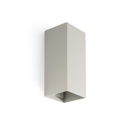 Faro LUNE 2L Aplique cuadrado gris
