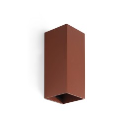 Faro LUNE 2L Aplique cuadrado terracota