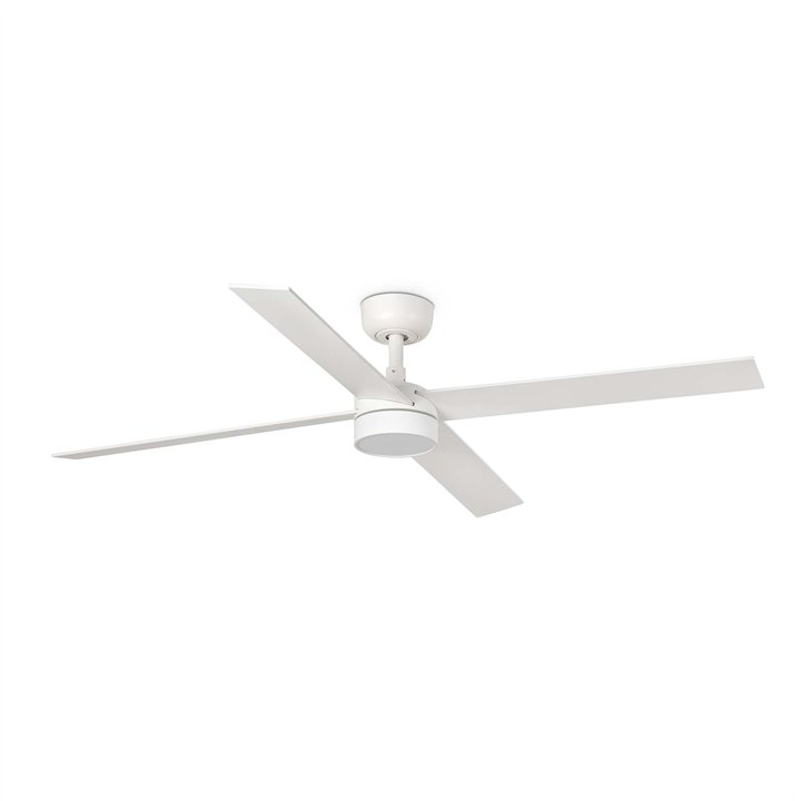Faro RUDDER L 4 LED Ventilador blanco/fresno