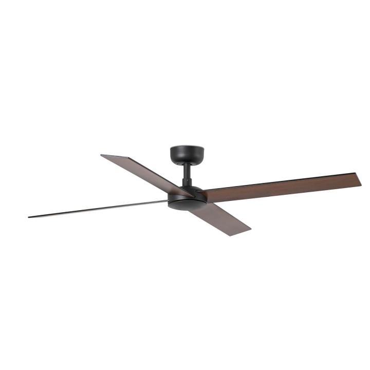 Faro RUDDER L 4 Ventilador negro/nogal