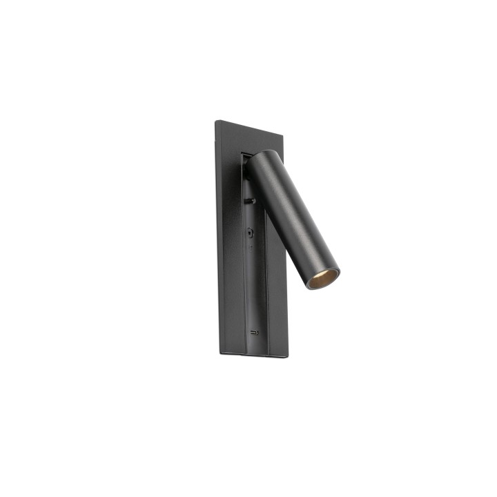 Faro GABO USB C Aplique lector negro