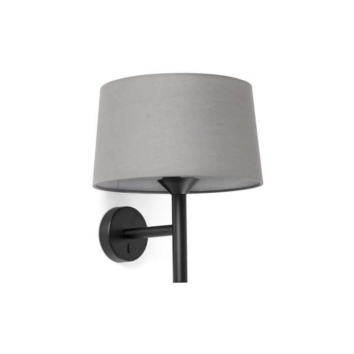 Faro WINDSOR Aplique negro/gris