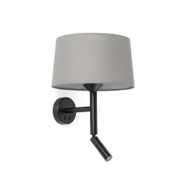 Faro WINDSOR Aplique negro/gris