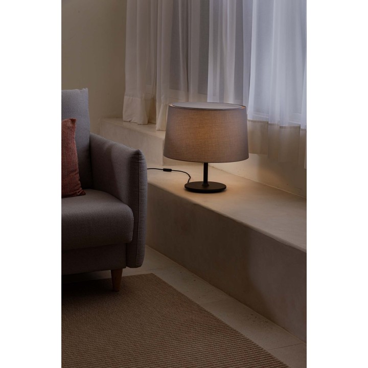 Faro WINDSOR Sobremesa negra/gris