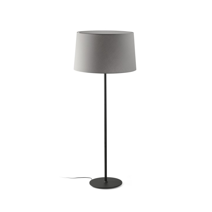Faro WINDSOR Lámpara de pie negra/gris