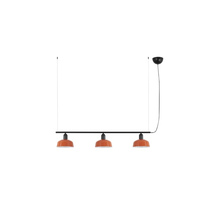 Faro TATAWIN S metal 3L Colgante naranja rojizo