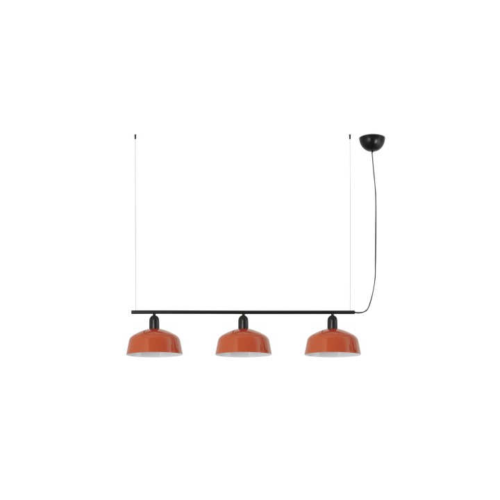 Faro TATAWIN M metal 3L Colgante naranja rojizo