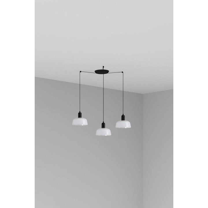 Faro TATAWIN S metal 3L Colgante blanca