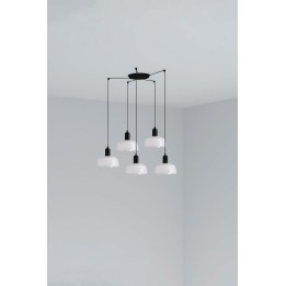 Faro TATAWIN S metal 5L Colgante blanca