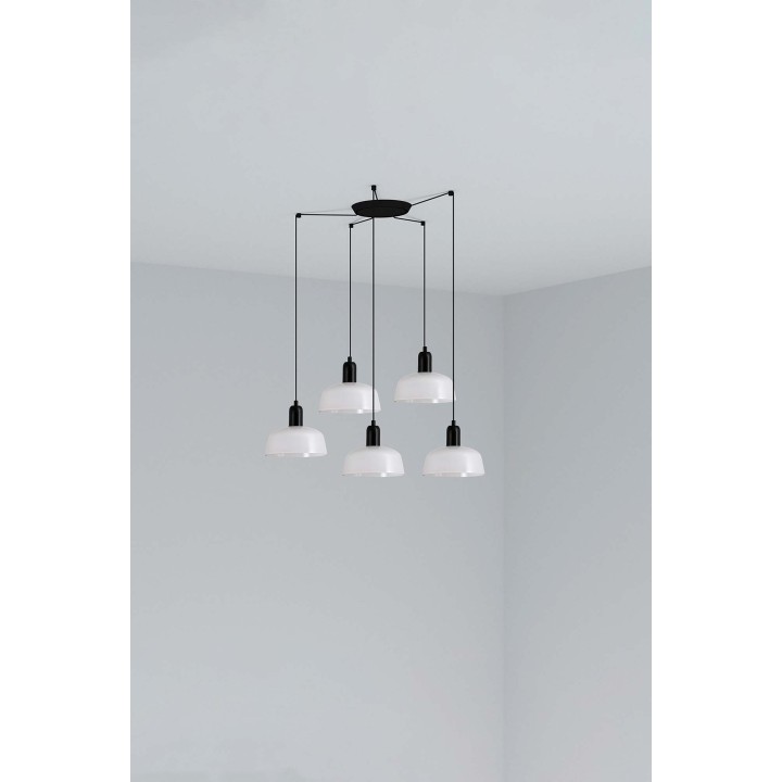 Faro TATAWIN S metal 5L Colgante blanca