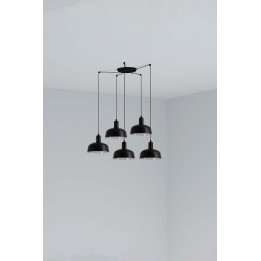 Faro TATAWIN S metal 5L Colgante negra