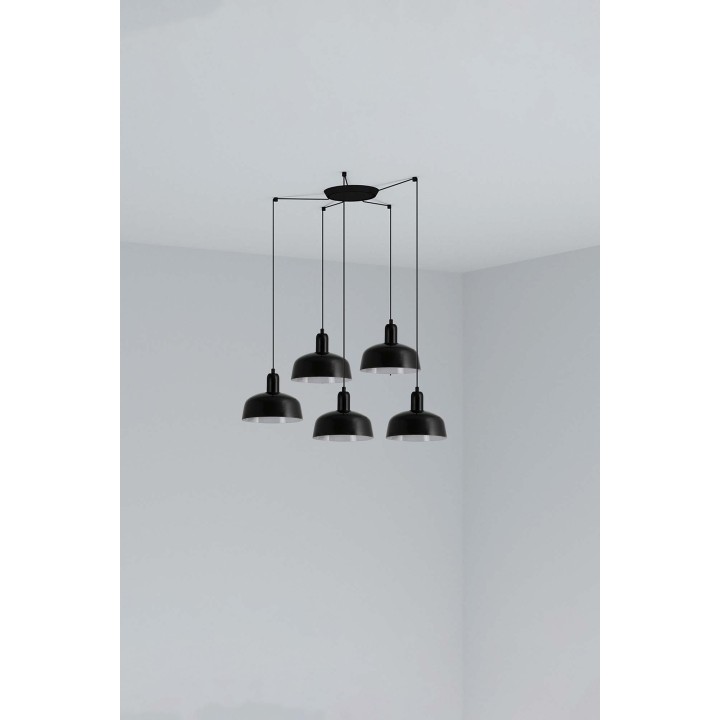 Faro TATAWIN S metal 5L Colgante negra