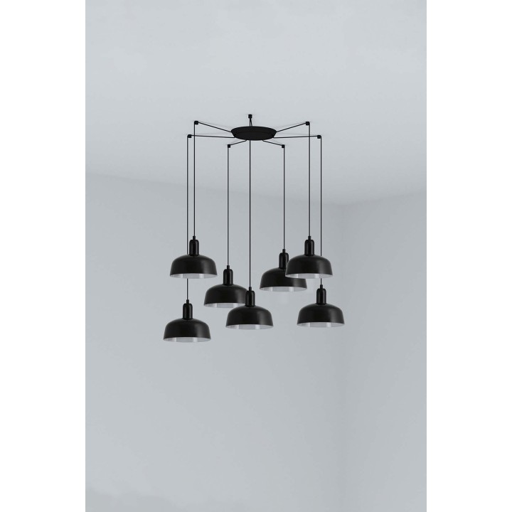 Faro TATAWIN S metal 7L Colgante negra