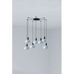 Faro TATAWIN S metal 7L Colgante azul grisáceo