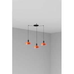 Faro TATAWIN S metal 3L Colgante naranja rojizo