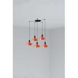 Faro TATAWIN S metal 5L Colgante naranja rojizo