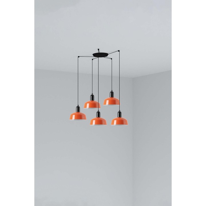 Faro TATAWIN S metal 5L Colgante naranja rojizo