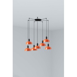 Faro TATAWIN S metal 7L Colgante naranja rojizo