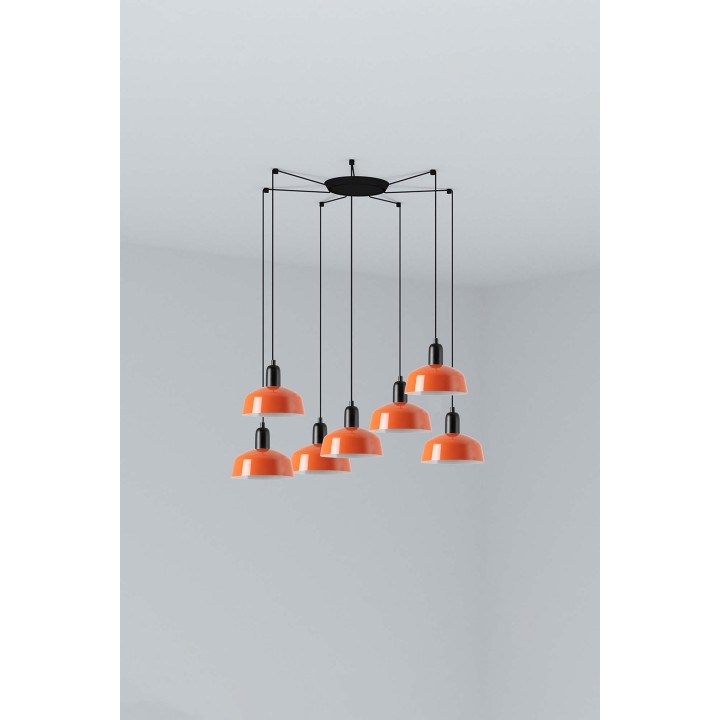 Faro TATAWIN S metal 7L Colgante naranja rojizo