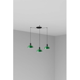 Faro TATAWIN S metal 3L Colgante verde