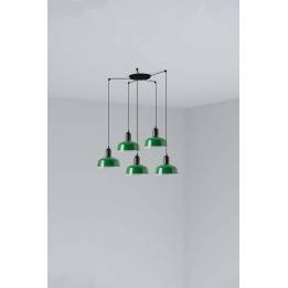 Faro TATAWIN S metal 5L Colgante verde