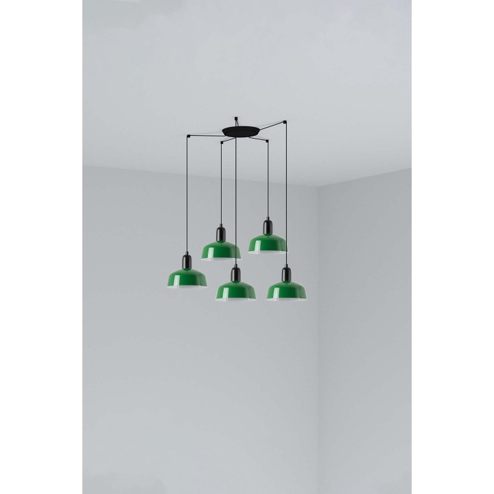Faro TATAWIN S metal 5L Colgante verde