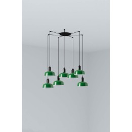 Faro TATAWIN S metal 7L Colgante verde
