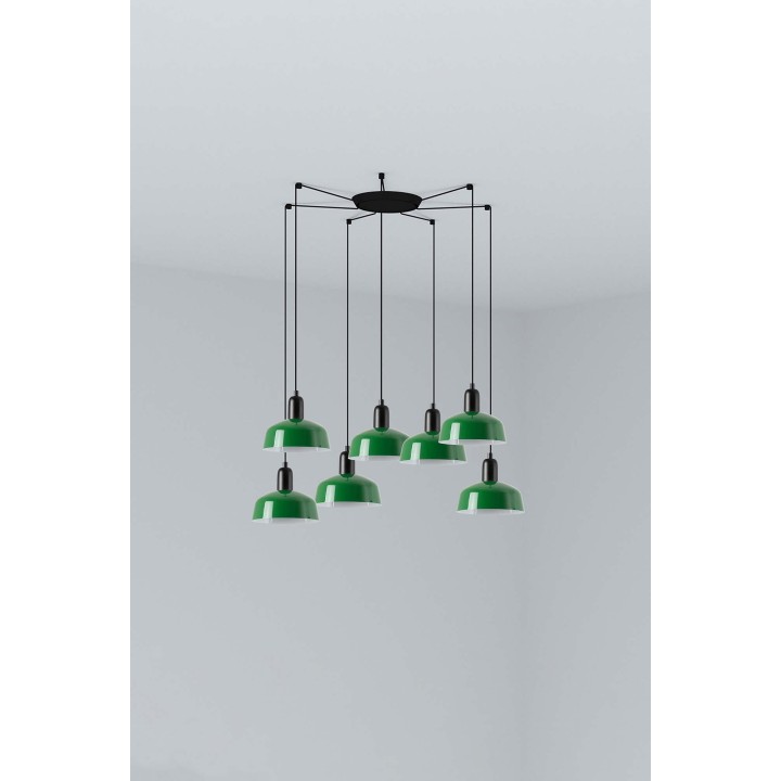 Faro TATAWIN S metal 7L Colgante verde