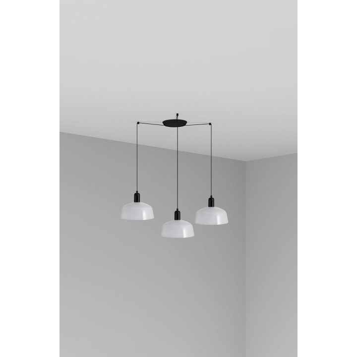 Faro TATAWIN M metal 3L Colgante blanca