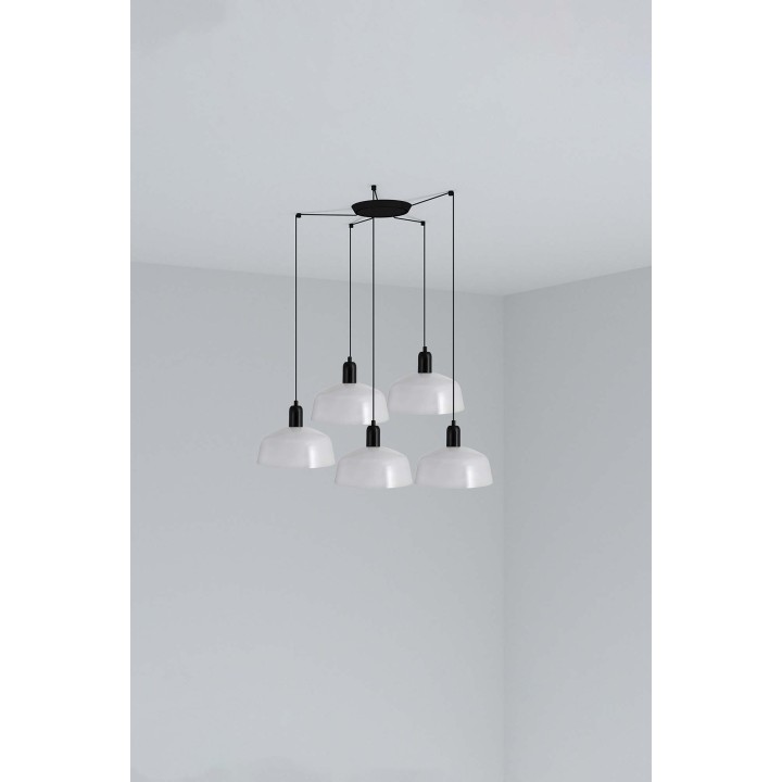 Faro TATAWIN M metal 5L Colgante blanca