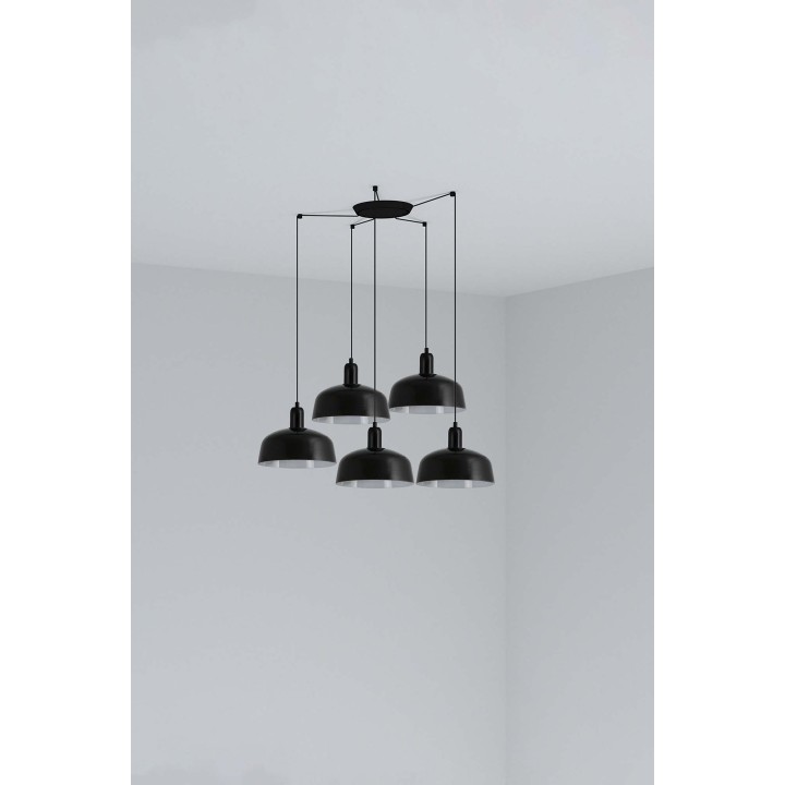 Faro TATAWIN M metal 5L Colgante negra