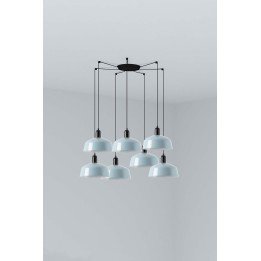 Faro TATAWIN M metal 7L Colgante azul grisáceo