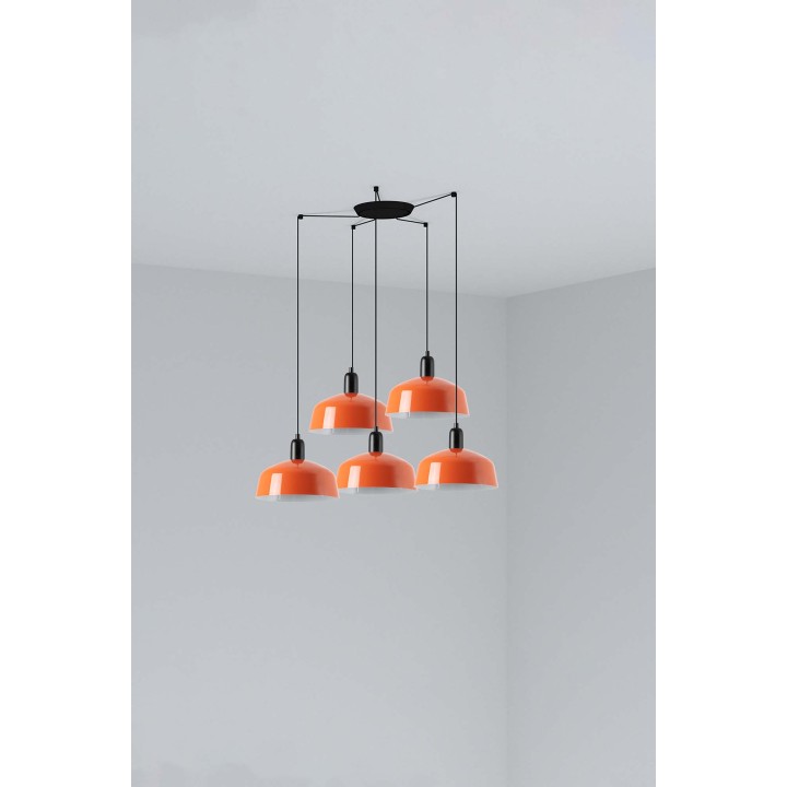 Faro TATAWIN M metal 5L Colgante naranja rojizo
