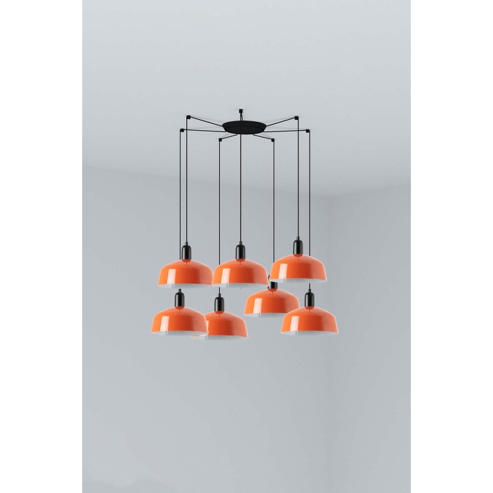Faro TATAWIN M metal 7L Colgante naranja rojizo