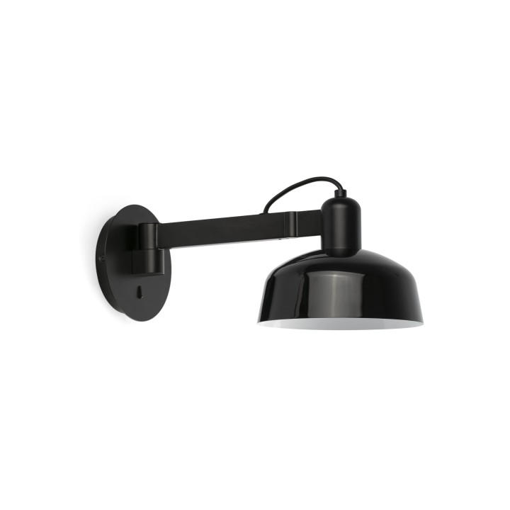 Faro TATAWIN Aplique metal brazo de pared negro