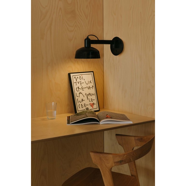 Faro TATAWIN Aplique metal brazo de pared negro