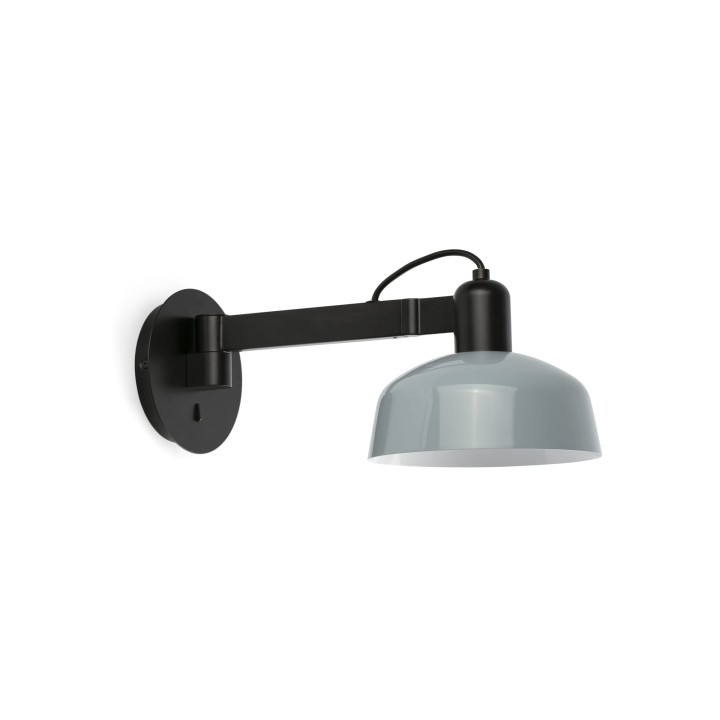 Faro TATAWIN Aplique metal brazo de pared azul grisáceo