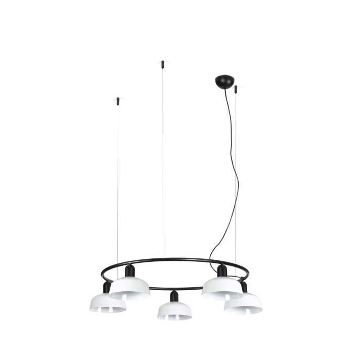 Faro TATAWIN S metal 5L Colgante circular blanco