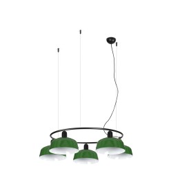 Faro TATAWIN M metal 5L Colgante circular verde