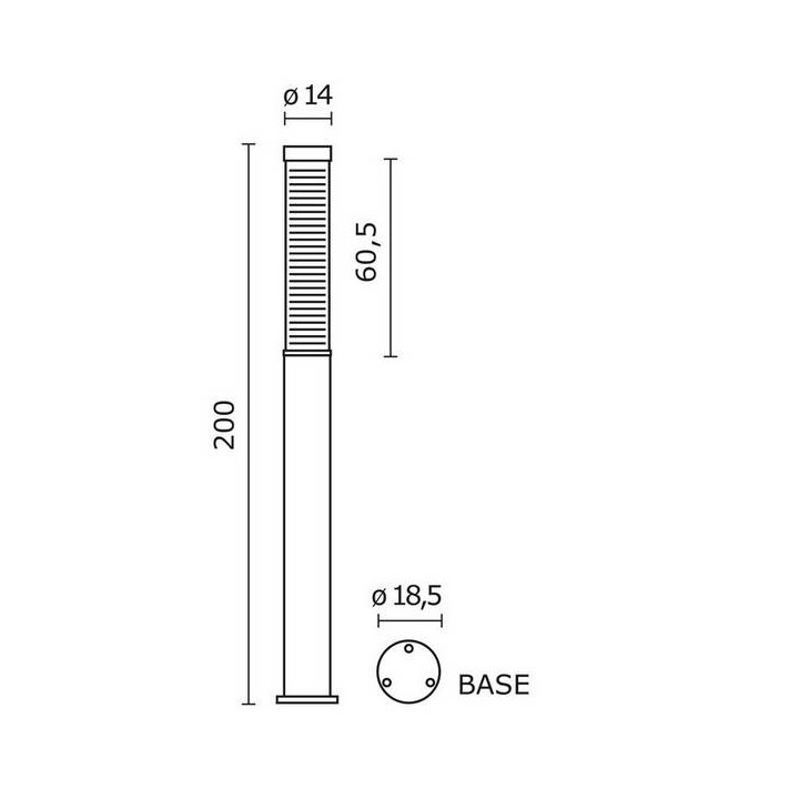 Columna para Farolas CALPE IP65 80W 2G11 2m Inox