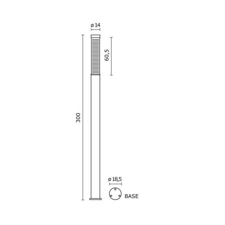 Columna para Farolas CALPE IP65 80W 2G11 3m Inox