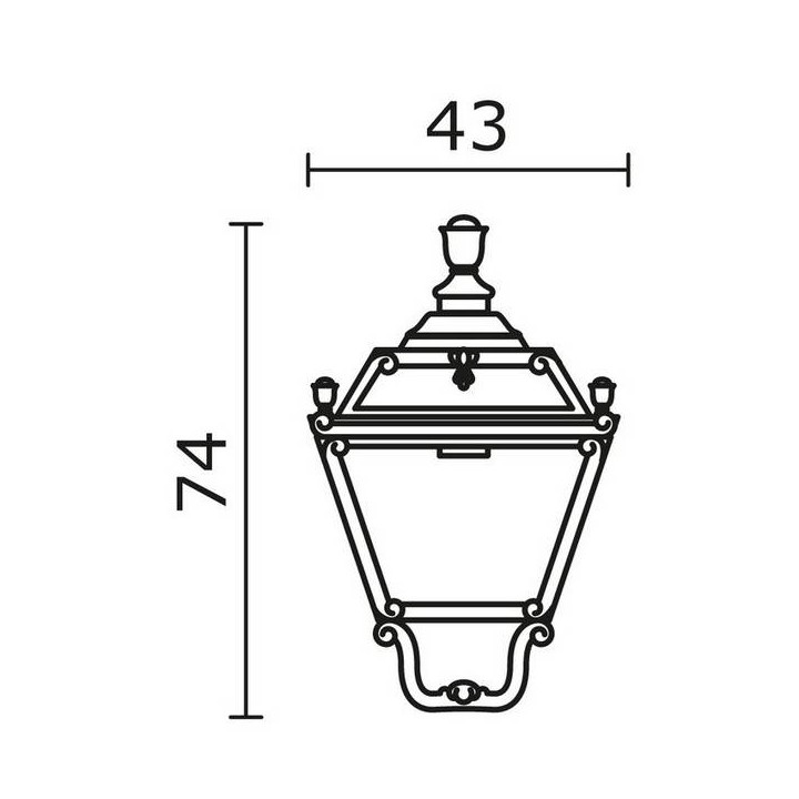 Cabezal para Farolas CITY INDURA IP65 GX53 Negro